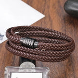Bohemian Leather Woven Bracelet for Men