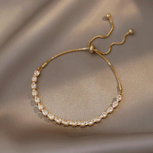 Classic Zircon Crystal Pull Out Bracelets for Women