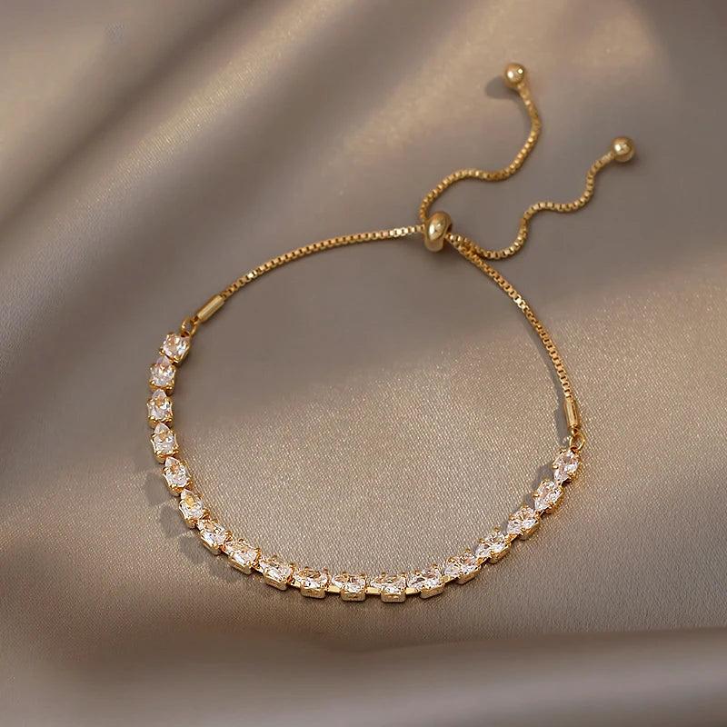 Classic Zircon Crystal Pull Out Bracelets for Women