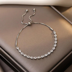 Classic Zircon Crystal Pull Out Bracelets for Women