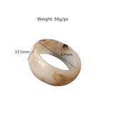 Exaggerated Pattern Acrylic Resin Wide Bangle Bracelet Women Jewelry