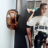 Exaggerated Pattern Acrylic Resin Wide Bangle Bracelet Women Jewelry