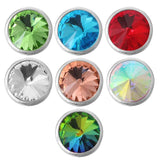 Colorful Rhinestone Metal Round Snap Button Fit 18mm Snap Button Bracelet Neckla