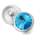 Colorful Rhinestone Metal Round Snap Button Fit 18mm Snap Button Bracelet Neckla