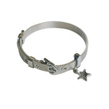 Titanium Steel Band Star Bracelet Pentagram Pendants Punk Bangle