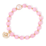 Moon Star Charm Bracelets Cat Eye Beaded Bracelets Women Girls Jewelry Gift