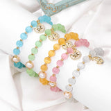 Moon Star Charm Bracelets Cat Eye Beaded Bracelets Women Girls Jewelry Gift