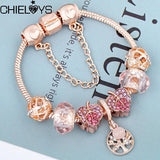 Life Of Tree Charm Bracelet With Leaves Beads
