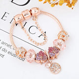 Life Of Tree Charm Bracelet With Leaves Beads