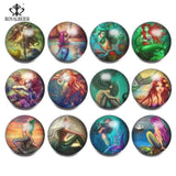 12pcs 18mm Glass Snap Button For DIY Snap Jewelry KZ1084