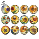 12pcs 18mm Glass Snap Button For DIY Snap Jewelry KZ1084