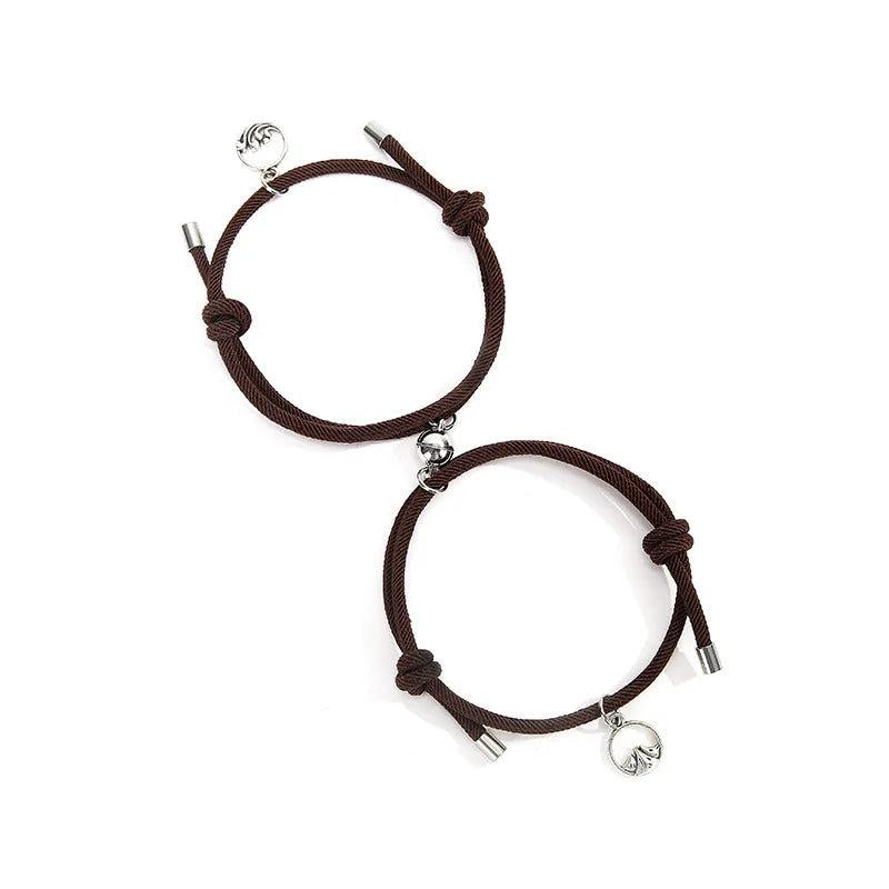 2pcs Couple Charms Bracelet Men Women kids Charm Girl Bracelet Jewelry