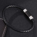 Punk Brown Leather Bracelet with Magnetic Clasp