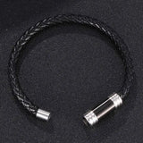 Punk Brown Leather Bracelet with Magnetic Clasp