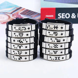 Stainless Steel 12 Constellation Silicone Titanium Bracelet