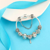 Crystal Heart Pendant Bracelet Charm for Women Classic Jewelry Gift