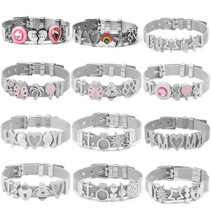 Mesh Bracelets with Slide Charms - DIY Jewelry Gift