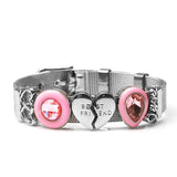 Mesh Bracelets with Slide Charms - DIY Jewelry Gift