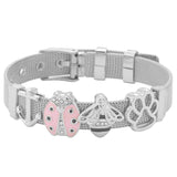 Mesh Bracelets with Slide Charms - DIY Jewelry Gift