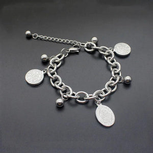Silver Beads DIY Charm Pendants Bracelet for Women