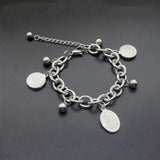 Silver Beads DIY Charm Pendants Bracelet for Women