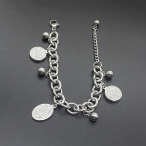 Silver Beads DIY Charm Pendants Bracelet for Women