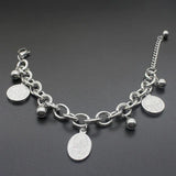 Silver Beads DIY Charm Pendants Bracelet for Women