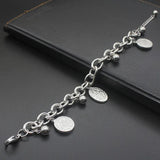 Silver Beads DIY Charm Pendants Bracelet for Women