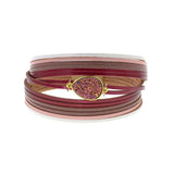 Gradient Ramp Charm Leather Bracelets For Women Men's Wrap Bracelets