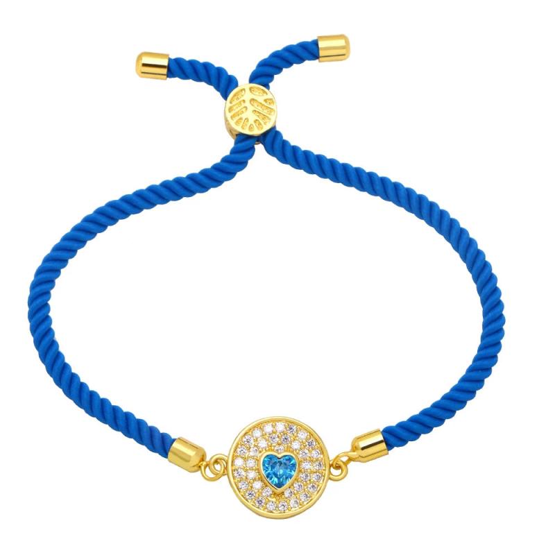 Colorful Crystal Heart Bracelets Plated Jewelry Friendship