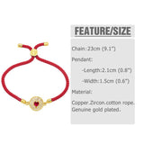 Colorful Crystal Heart Bracelets Plated Jewelry Friendship