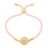 Colorful Crystal Heart Bracelets Plated Jewelry Friendship