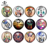 RoyalBeier Glass Snap Button Charms for DIY Jewelry