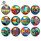 RoyalBeier Glass Snap Button Charms for DIY Jewelry