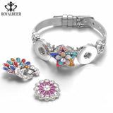 RoyalBeier Glass Snap Button Charms for DIY Jewelry