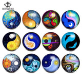 RoyalBeier Glass Snap Button Charms for DIY Jewelry