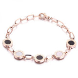 Stainless Steel Roman Numerals Bracelet for Women