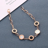 Stainless Steel Roman Numerals Bracelet for Women