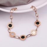 Stainless Steel Roman Numerals Bracelet for Women