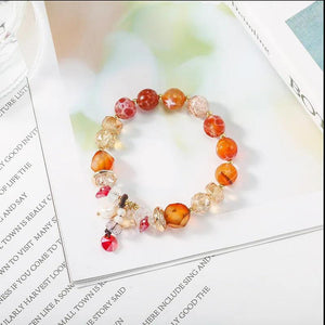 Bohemian Natural Stone Bracelet Crystal Beaded Bracelet for Women