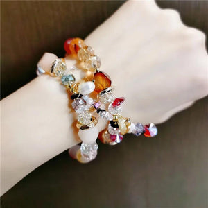 Bohemian Natural Stone Bracelet Crystal Beaded Bracelet for Women