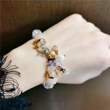 Bohemian Natural Stone Bracelet Crystal Beaded Bracelet for Women