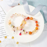 Bohemian Natural Stone Bracelet Crystal Beaded Bracelet for Women