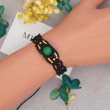 Vintage Rope Beaded Bracelet Lace-Up Hollow Out