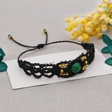 Vintage Rope Beaded Bracelet Lace-Up Hollow Out
