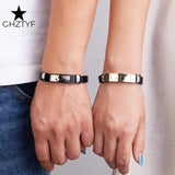 Men's Navy Anchor Leather Cuff Bracelet Stainless Steel Jewelry