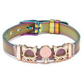 Spring Stainless Steel Mesh Bracelet for Women Slide DIY Charms Bracelets
