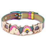 Spring Stainless Steel Mesh Bracelet for Women Slide DIY Charms Bracelets
