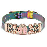 Spring Stainless Steel Mesh Bracelet for Women Slide DIY Charms Bracelets