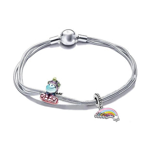 PAN Rainbow Unicorn Multi-loop Chain Bracelet